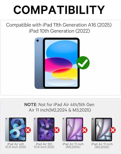 Image of GreenLaw for iPad 11th(A16,2025) /10th(2022) Generation Case with Keyboard, Magic-Style Keyboard Stand, 7 Color Backlit, Stain-Resistant Surface, Multi-Touch Trackpad, Blush Pink
