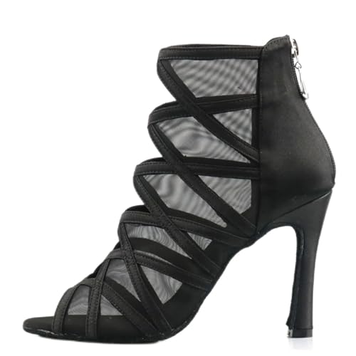 Sandales de danse latine noires à talons hauts pour vos soirées salsa et entrainements