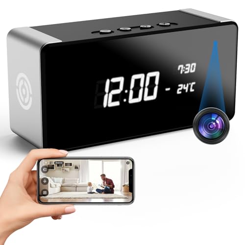 Tccbac Mini Cámara Espía Oculta WiFi, Cámaras Vigilancia Interior 4K Ultra HD, Lente Gran Angular de 150°, Transmisión en Tiempo Real, con Detección de Movimiento, App Móvil