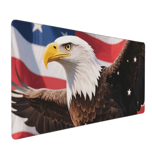 Tapis de souris de jeu American Eagle grand format pour passionnés de USA