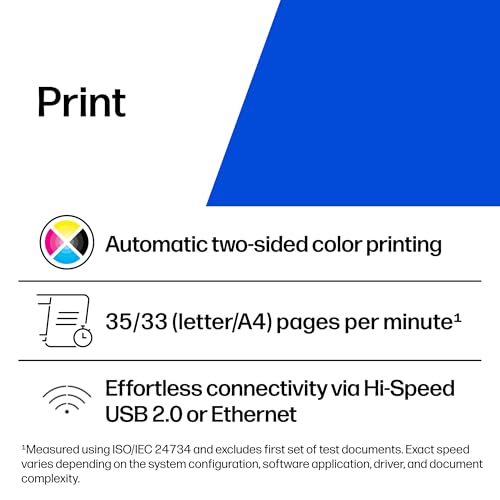HP Color LaserJet Pro 4201dn Printer, Print, Fast speeds, Easy Setup, Mobile Printing, Advanced Security, Best-for-Small Teams. Ethernet & USB only. Not Wireless. White - image 2