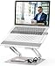 Produktbild Laptopständer Einstellbar Notebook Ständer mit Heat-Vent Multi-Angle Kompatibel für 10-17 Zoll Laptops einschließlich MacBook Pro/Air, Lenovo, Samsung, Dell, HP (Silber)