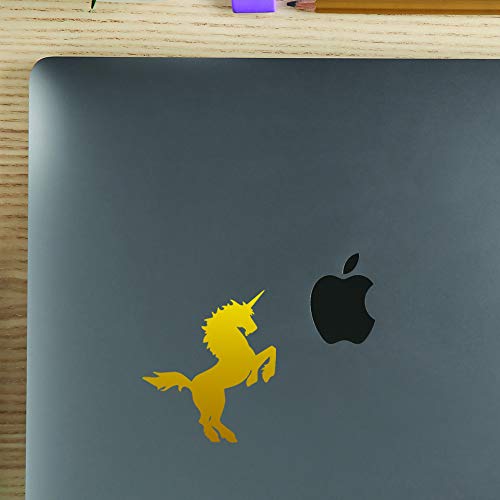 Angdest Unicorn (Metallic Gold) (Set Of 2) Premium Waterproof Vinyl Decal Stickers For Laptop Phone Accessory Helmet Car Window Bumper Mug Tuber Cup Door Wall Decoration #TOP2