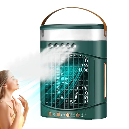 Tragbare Klimaanlagen | Kühler, Nebelventilator, Desktop- Verdunstungskühler, USB- Aufladung, 3 Windgeschwindigkeiten, geräuscharmer Luftkühler für kleine Räume, Auto