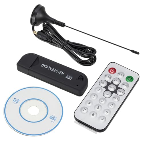 Jeenuuder USB2.0 FM SDR Dongle Sintonizador de TV Digital Receptor Stick para Grabación y Reproducción en Tiempo Real