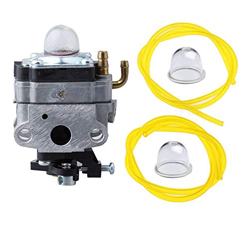 Hippotech 753-1225 Carburetor with Fuel Line Primer Bulb for MTD Troy-Bilt Ryobi Yard Man Bolens Trimmer Tiller Replaces 753-04745 753-04296