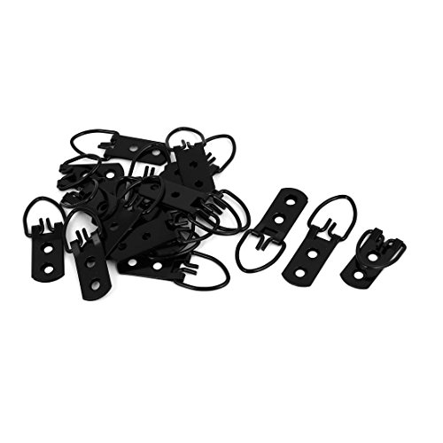 Image of uxcell 52mm x 20mm Metal Triangle D-Rings Picture Frame Hanging Hanger Hooks 20PCS