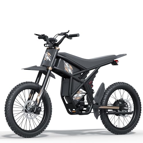 GT73 Pro Electric Dirt Bike for Adults Teens 3000W, Max 50 MPH & 85 Mile Long Range Motorcycle, Electric Dirtbike with 25
