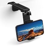DTHGAEYQQ 360 Degree Rotatable Adjustable Phone Holder - Airplane in Flight, Plastic Retractable, Foldable Travel Essential for Home/Office - Universal, Black