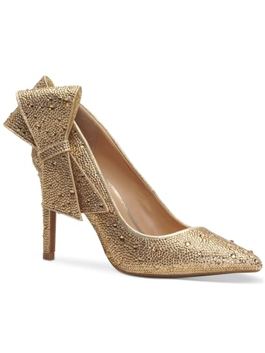 INC Womens Silvee Dressy Rhinestone Pumps Gold 5.5 Medium (B,M)