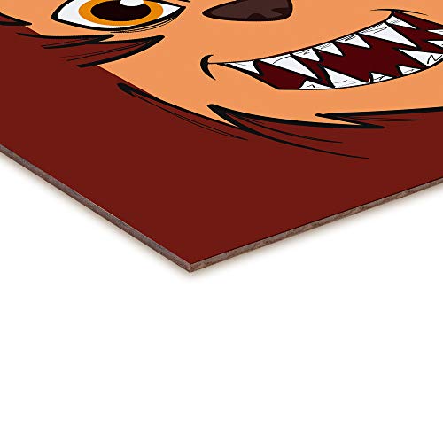 Arte Maníacos Quadro Decorativo Lobisomem Rosto - 23x16,25cm