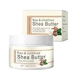 Bio Shea Butter Roh 120g,Intensive Feuchtigkeitspflege für Gesicht, Körper & Haar,Natürliche Hautpflege für trockene & sensible Haut, Vegan für alle Hauttypen (120g)