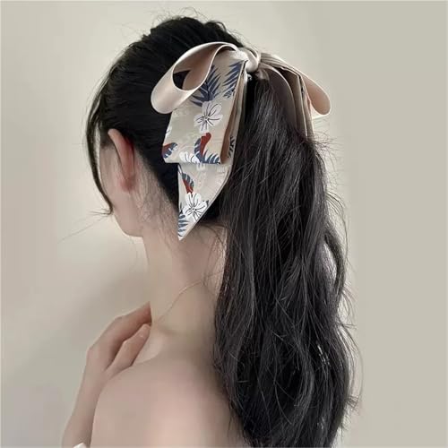 Pinzas de plátano de diseño sofisticado, bufanda con lazo para recogidos de mujer 3