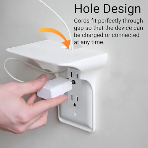 Outlet Shelf, Vertical Wall Mounted Power Perch Wall Shelf Organizer for Home Office Living Room by AUNMAS - Image 3