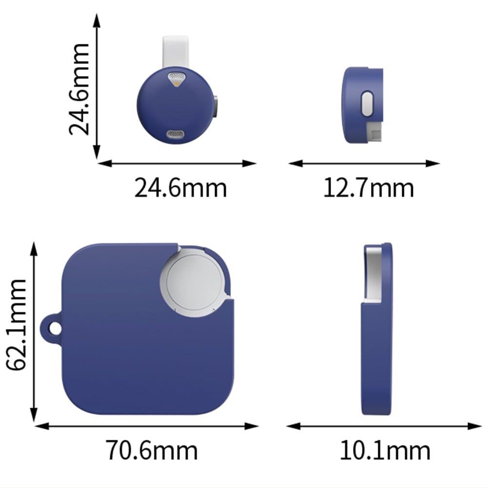 Kalokairi Stoßfeste Silikonhülle für Soundcore Work AI Voice Recorder, sturzsichere Schutzhülle mit tragbarem Design, kompatibel mit Schwarz/Weiß-Optionen, Schwarz