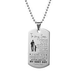3.To My Son Necklace - I Love You - love dad