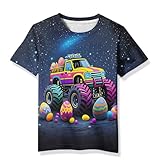 Linnhoy Boy 3D Print Shirts Graphic T-Shirt for Kids Unisex Colorful Car Design Summer Tees Shirt Girl Novelty Funny Short Sleeve Clothes 6-8 Years