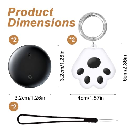 2 Stück GPS Tracker Katze, GPS Tracker Hund, Katzentracker Wasserdicht, Haustier Ortungsgerät, Live-Ortung, Ohne ABO, Weltweite Standortverfolgung Kompatibel mit iOS