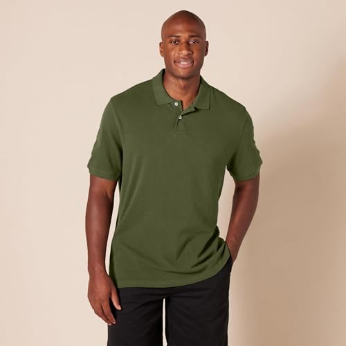 Image of Amazon Essentials Men's Slim-Fit Short-Sleeve Cotton Pique Polo Shirt