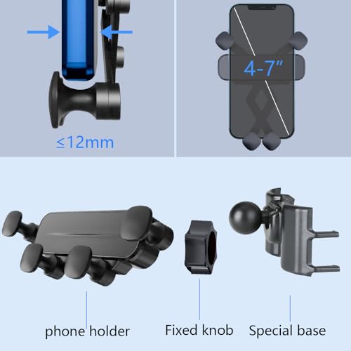 LUNQIN Car Phone Holder for Ford Mustang Phone Mount 2024 2025 2026 Coupe Convertible Dark Horse Auto Accessories Navigation Bracket Interior Decoration Dash Board Mobile Cell by LUNQIN - Used condition - Image 6