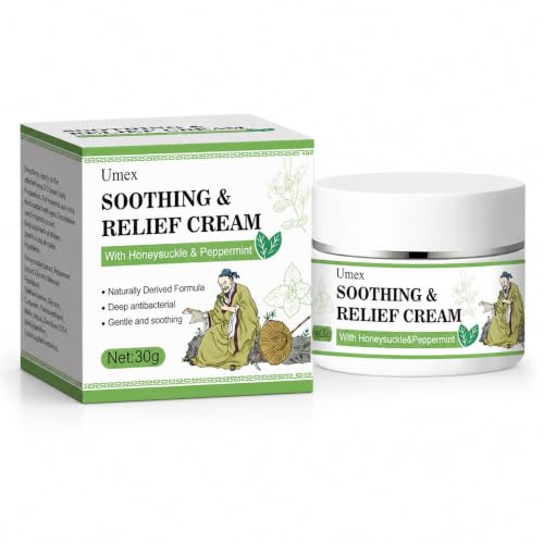 Umex Face & Body Moisturizer Hydrating Moisturizing Cream for Dry Sensitive & Rough Skin with Honeysuckle & Mint Softens & Nourishes Skin Non-Greasy Formula