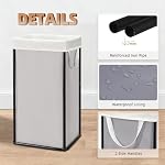 STORAGE MANIAC Large Laundry Hamper, 23.7 Gal. Metal Laundry Basket with Removable Bag for Easy Carry, Strong Dirty Clothes Hamper for Bedroom, Bathroom, Dorm, College, 90L Grey - Image 5