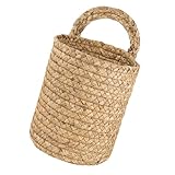 ELEOUTI Geflochtener Seegras Aufbewahrungskorb Klein Wandhängender Pflanzen und Dekokorb Multifunktionaler Blumenkorb zur Heimdekoration