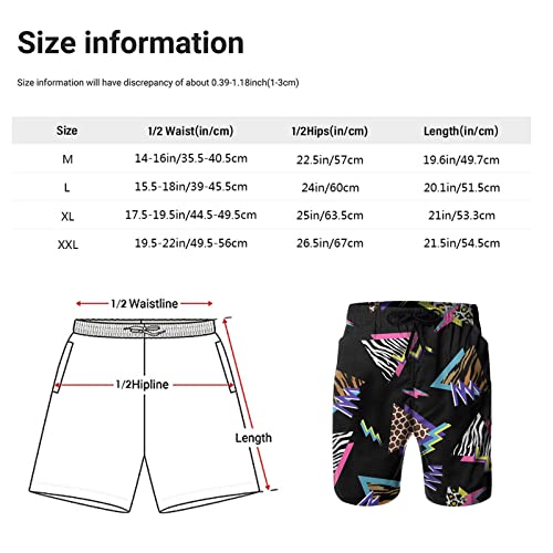 Htrewtregregre Retro 80S 90S Men Swim Trunks Quick Dry With Lining And Pockets Beach Shorts #TOP1