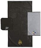 Jay Franco Harry Potter 3 Piece Towel Bath, Hand, & Wash Set, Gray