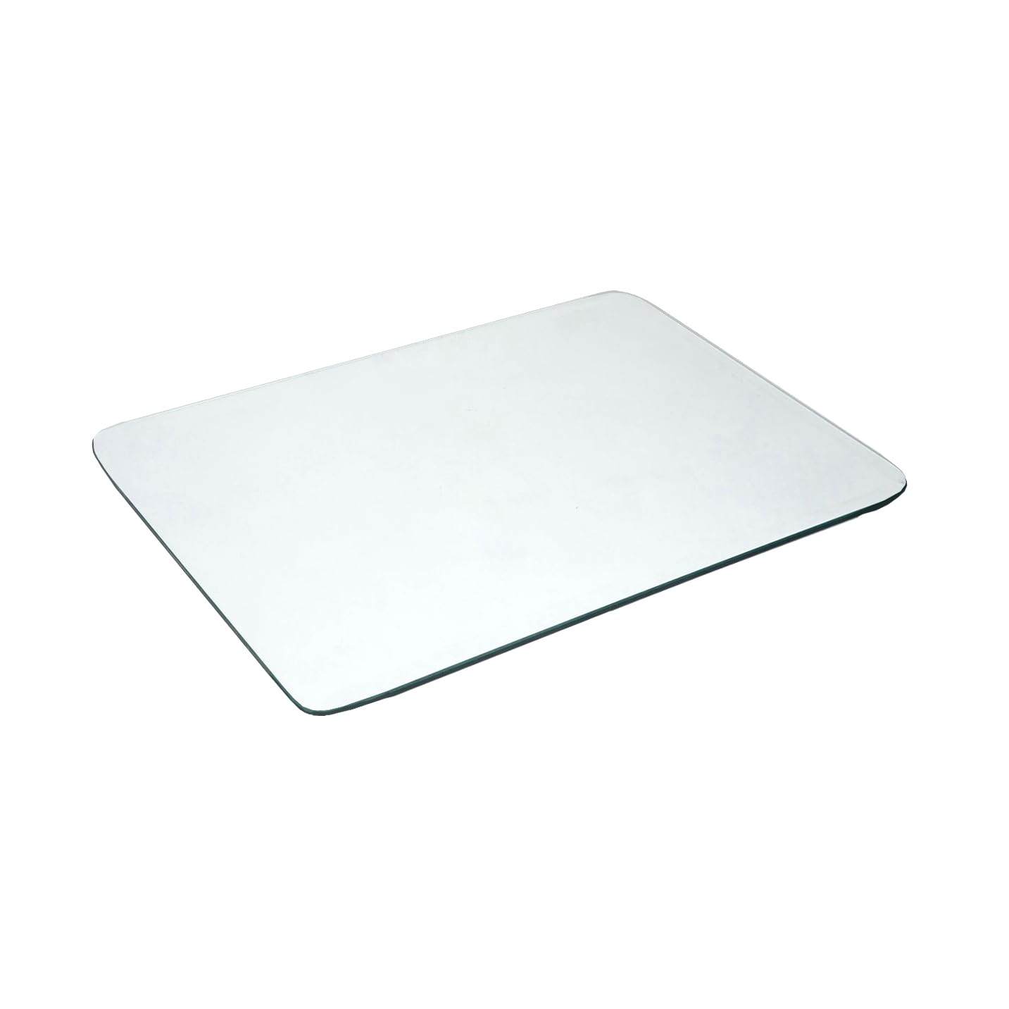 Plateau rectangulaire 100 x 80 cm en Verre trempé Transparent aux Angles arrondis épaisseur 1 cm - Dessus de Table résistant pour Tables Basses et Meubles