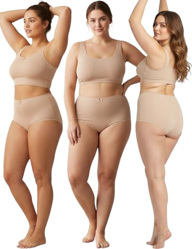 Image of ToBeInStyle Women's Pack of 6 High-Waisted Girdle Brief Tummy Support Everyday Panties