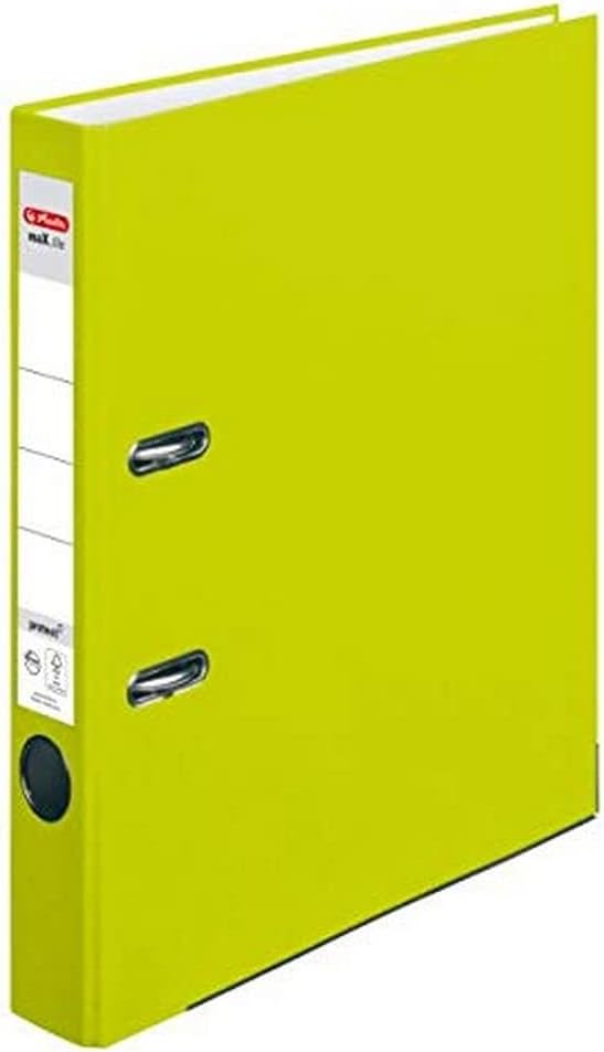 Herlitz maX.File Protect A4 Folder, Spine Width 5 cm, neon Green, Pack of 1
