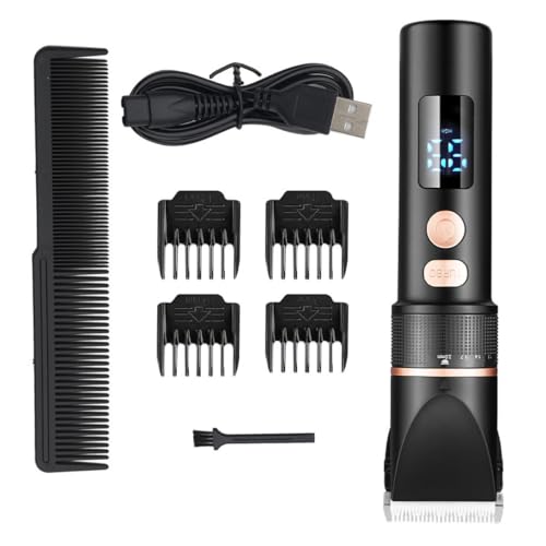 CIYODO Professional Electric Hair Trimmer with LCD Display Adjustable Cordless Clippers for Men Powerful Motor Suitable for All Hair Types and Skin-Friendly Barber Supplies