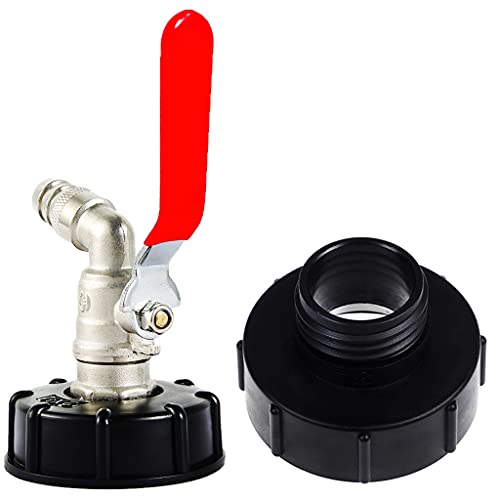 IBC Tank Adapter, IBC Adapter,IBC Tote Tank Water Tank S100x8 / S60X6 Brass Garden Tap - 3/4" IBC Container tap Tank Hose Fitting Oil Fuel Water Accessories for Garden Hose - Image 4