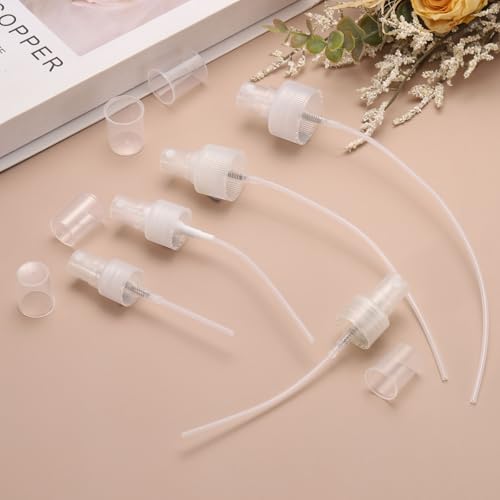 uxcell 12 Pcs Clear Spray Top, 24/410 Fine Mist Sprayer Reusable Replacement Spray Bottle Pump Stripe Plastic Top for Cosmetic Perfume and Body Sprays Bottle4