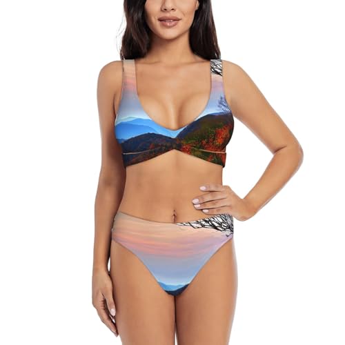 Maillot de bain doux séchage rapide imprimé montagnes Blue Ridge
