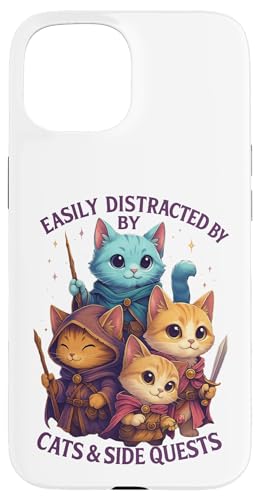 Cats Side Quest Disturted  ʔ ȃ[A X}zP[X iPhone 15 p