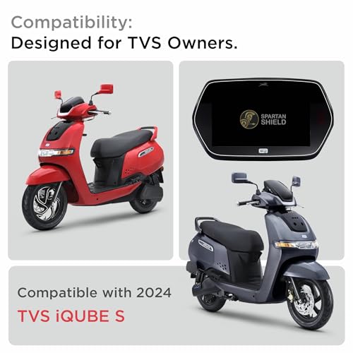 Touch Screen Protector Compatible With TVS iQUBE S Smart Electric Scooter [7 INCH] Anti Fingerprint, Scratch Resistant, Display Guard Accessories for iQUBE EV Bike [Not Tempered Glass]