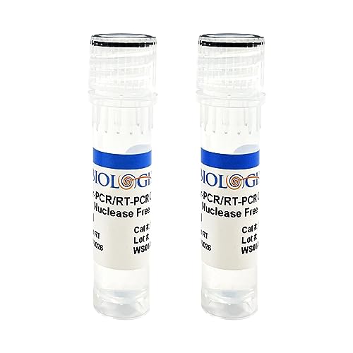 Ultra Pure Water, Molecular Biology Grade, DNase, RNAse, Protease, Endotoxins (Pyrogen) Free, PCR/RT-PCR Certified, Nuclease-Free Water, 25 x 1.8 ml/Pack