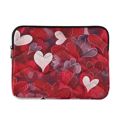 Funda para Laptop 13-14 Pulgadas Impermeable con Corazones