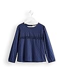 Manga ligeramente fruncida RED WAGON Blusa con Volante Niñas, Azul (Navy), 5 años