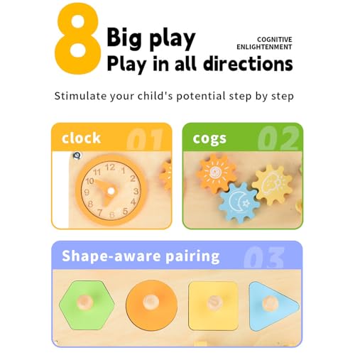 Table d'activité en bois - Jouet éducatif traditionnel de qualité - 6
