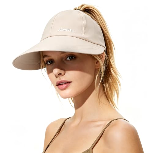 AYPOW Chapeau de Soleil Femme, Casquette Visiere Sport avec Large Bord, UPF50 Respirant Chapeau de Plage Anti UV l'Extérieur Eté Cassquette de Baseball Les...