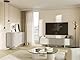 Selsey TV Schrank Lowboard Board Sideboard Fernsehtisch Fernsehschrank 4 Türen Fächer Push to Open 200 cm Graubeige Wuwu
