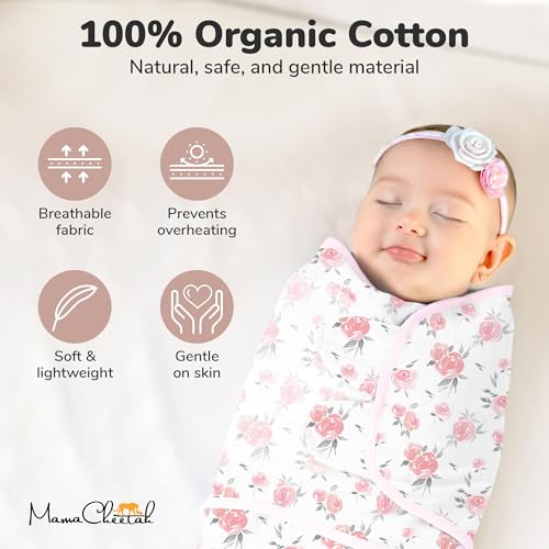 Mama Cheetah Bio Pucksack für Frühgeborene | Einfache Wickeltücher für Frühgeborene 1,8 bis 3,2 kg | Essentials für Neugeborene… – Ansicht 2