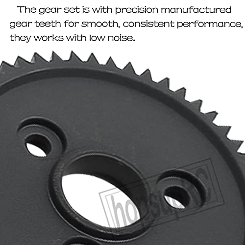 Hopsuprc Steel 54T 0.8H(32-Pitch) Transmission Gears Spur Gear With 15T/17T/19T Pinions Gear Sets Upgrades Part For 1/10 Slash 4X4 4Wd/2Wd Vxl,Rally Vxl,Stampede 4X4, Summit,E-Revo Rc Car #TOP5