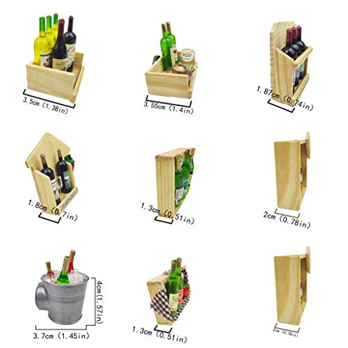 Set de 10 Imanes Decorativos en Forma de Botella de Vino miniatura 5