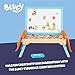 Bluey Art Creation Kids Art Station with 100 Magnets & Whiteboard Lid, Foldable Legs, Art Table for Kids, Storage Pockets