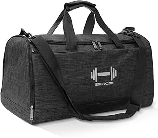 DTNO.I Gym Sports Bag, Gym Duffle Bag Sport Gear Bag with Shoe Compartment