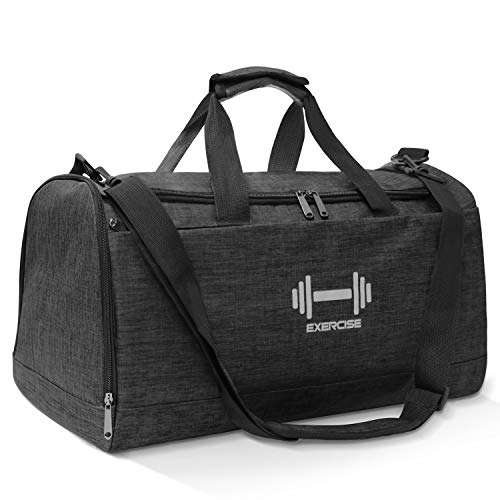 DTNO.I Gym Sports Bag, Gym Duffle Bag Sport Gear Bag with Shoe Compartment